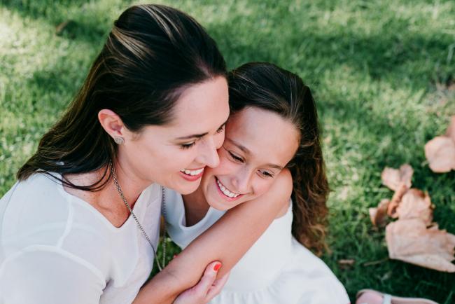 mother and daughter embrace during family photography Perth session