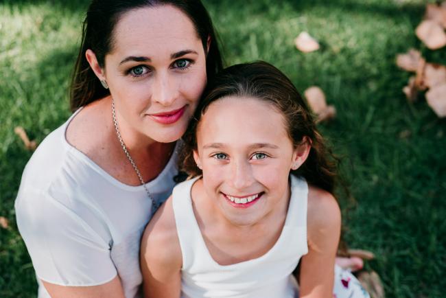 mother and daughter looking at the camera during family photography Perth session
