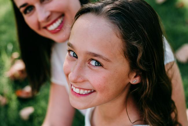 little girl looking at the camera during family photography Perth session
