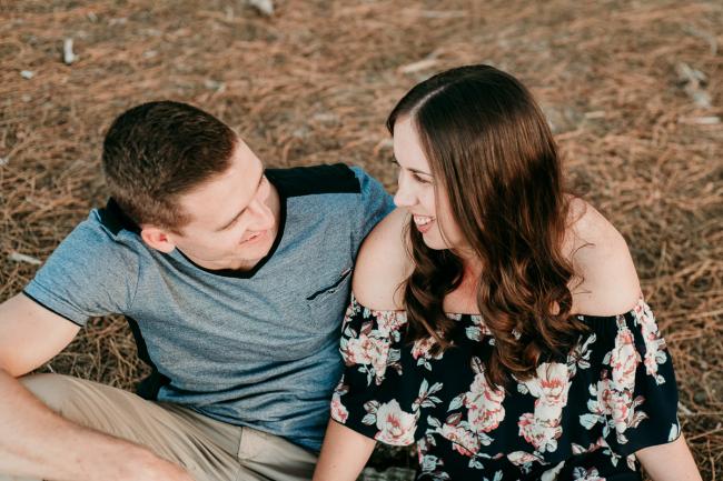 20180518-20180518-DSC_4119-2 Couple looking at each other and smiling during family photography Perth session at The Pines Wanneroo