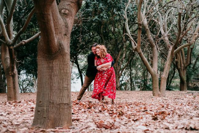 20180609-20180609-DSC_7506 Pregnant couple embracing during maternity photography Perth session at John Oldham Park