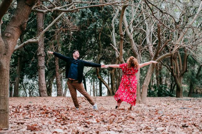 20180609-20180609-DSC_7555 Pregnant couple dancing during maternity photography Perth session at John Oldham Park