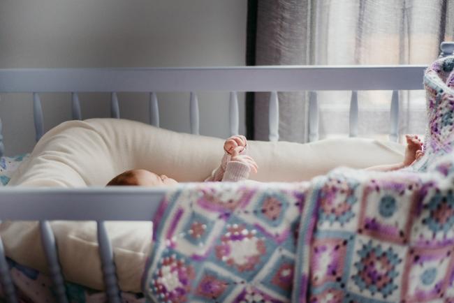 20180610-20180610-DSC_8754 baby in bassinet during lifestyle newborn photography Perth session