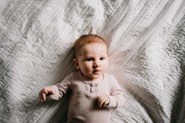 20180610-20180610-DSC_8917 baby on the bed during lifestyle newborn photography Perth session