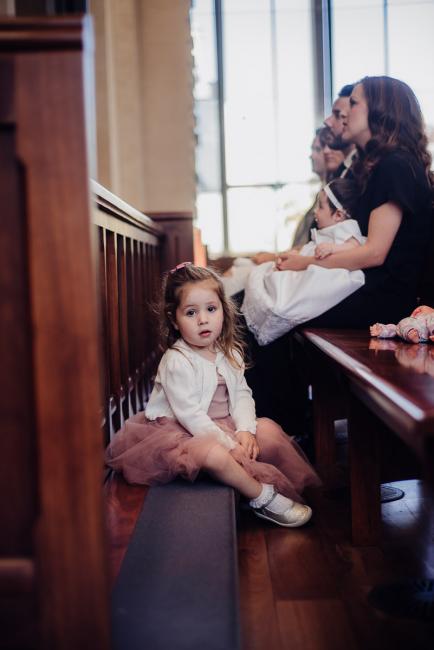 20180930-DSC_9879 Little girl sits on the floor in the Church during events photography Perth session
