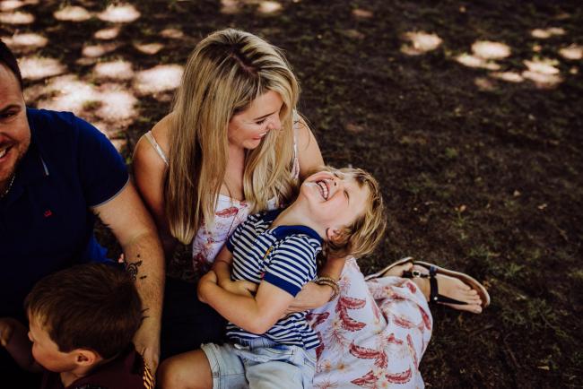 20181104-DSC_7114 Little boy being tickled by his mum during a mini session with Perth family photographer at Hyde Park