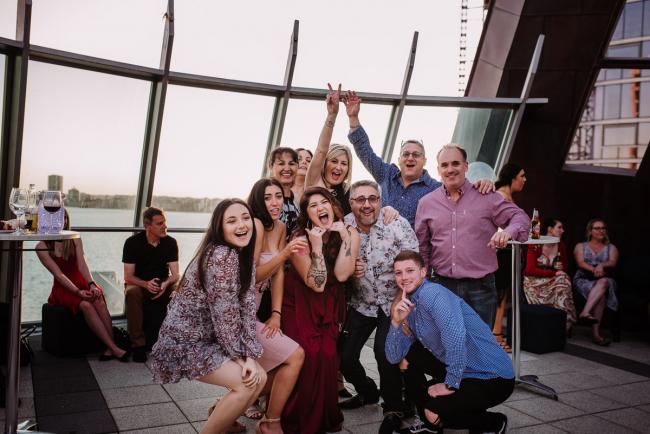 20181202-DSC_3445 Group shot during Perth events photography session at The Bell Tower Perth