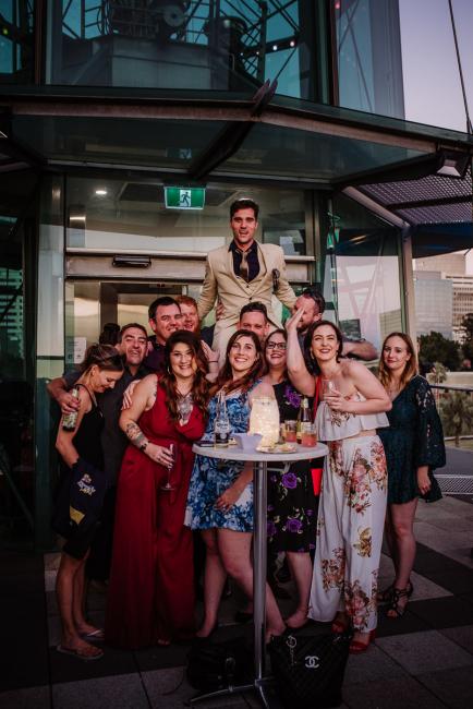 20181202-DSC_3556 Group shot during Perth events photography session at The Bell Tower Perth