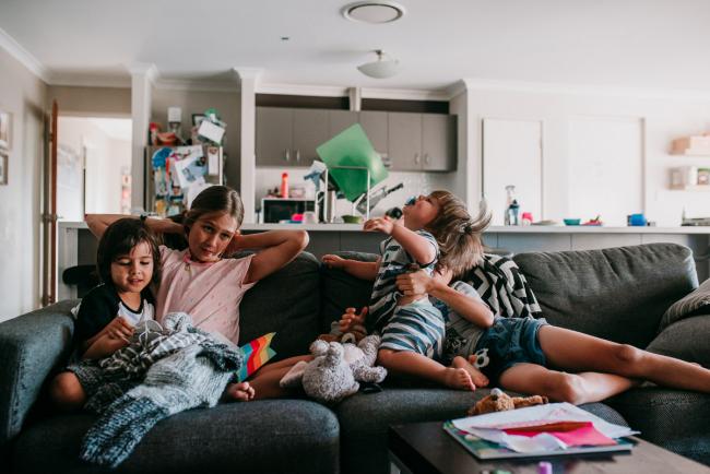 Perth-Family-Photographer-23-of-26 Four kids on the couch with Perth family photographer