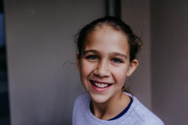 Perth-Family-Photographer-3-of-26 Close up of a girl smiling with Perth family photographer