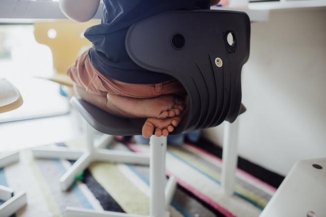 Perth-Family-Photographer-9-of-26 Close up of little boys feet on a chair with Perth family photographer