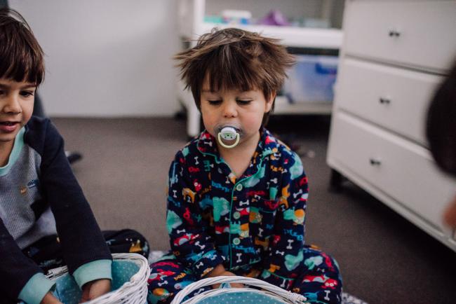 20190421-DSC_1858 Little boy in pj's and a dummy with family photographer Perth
