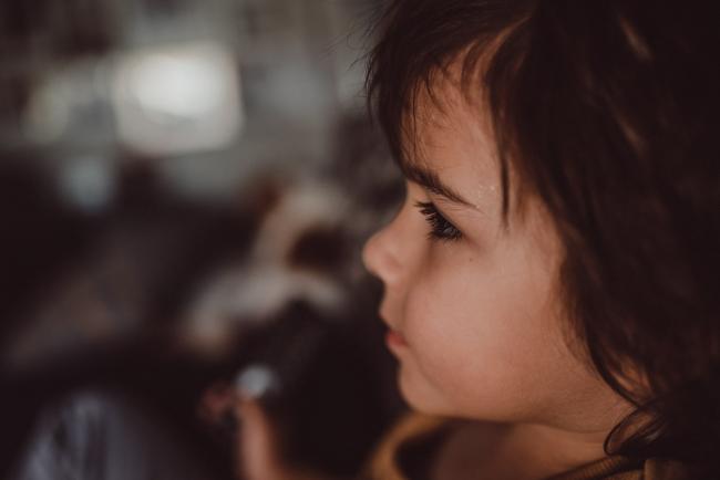 Close up of the side profile of little boy with Perth lifestyle photographer