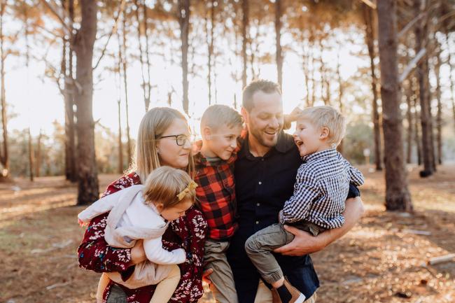 The-Pines-Family-Photographer-Perth-37-of-60 Family of 5 during a Perth Family Photography session during Golden Hour at The Pines