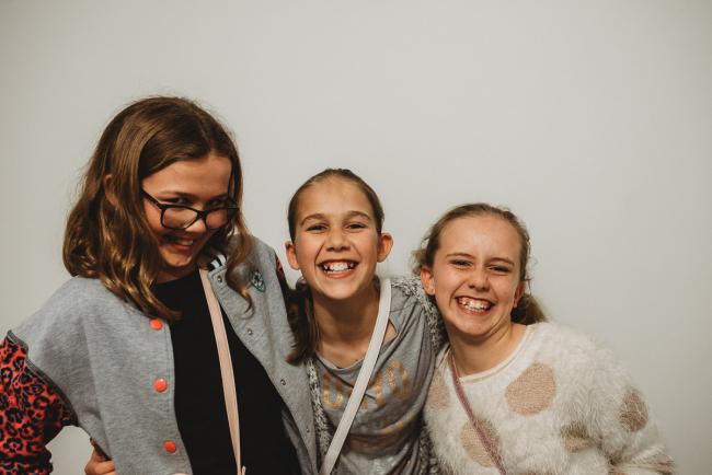 Perth-Family-Photographer-13-of-13 Three girls laughing with Perth family photographer