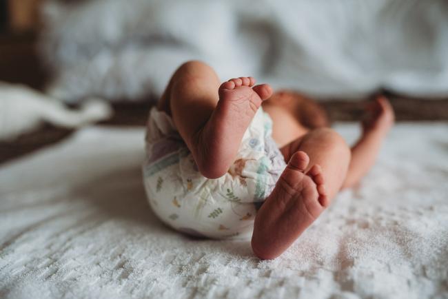 Baby feet during a Perth Fresh 48 photography session at SJOG Mt Lawley