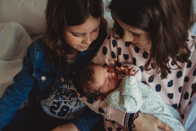 Newborn-and-Fresh-48-Photographer-Perth-SJOG-Mt-Lawley-21-of-51 Sisters holding new baby sister with Perth Fresh 48 photographer at SJOG Mt Lawley