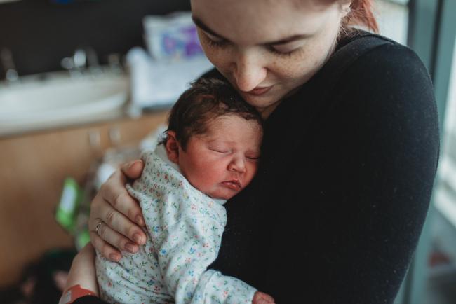 Newborn-and-Fresh-48-Photographer-Perth-SJOG-Mt-Lawley-30-of-51 Mother holding new baby with Perth Fresh 48 photographer at SJOG Mt Lawley