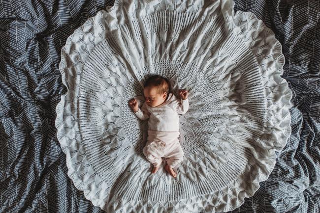 Perth-Newborn-Photographer-50-of-60 Newborn baby on a crochet blanket with Perth newborn lifestyle photographer