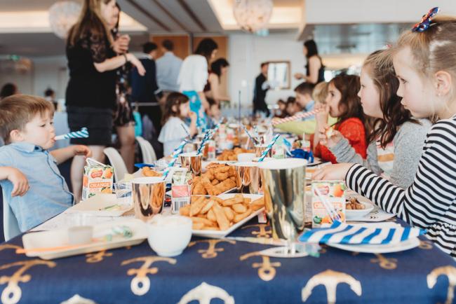 Kids party table during first birthday party with Perth Events Photographer
