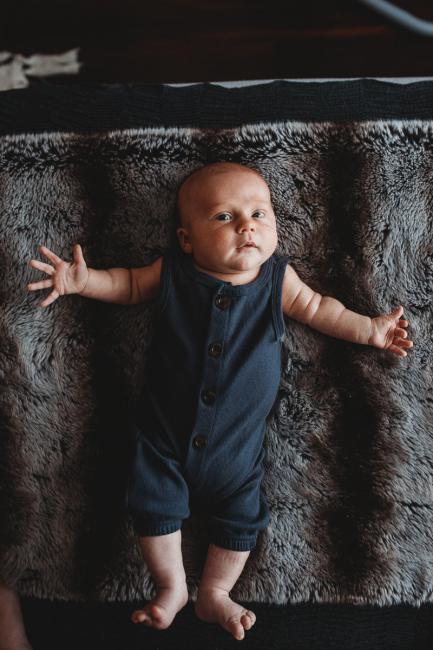 Lifestyle-Newborn-Photographer-Perth-52-of-69 Newborn baby on blanket with Perth lifestyle newborn photographer