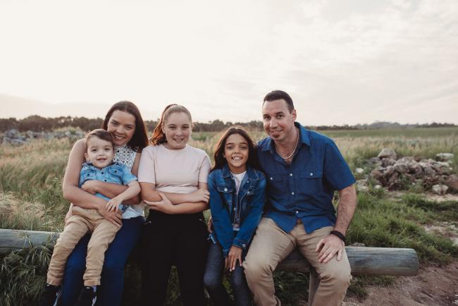Family during Perth family photographer session at Perry's Paddock