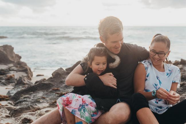 Family-Photographer-Perth-Burns-Beach-45-of-57 Father and daughters at Burns Beach with Perth Family Photographer