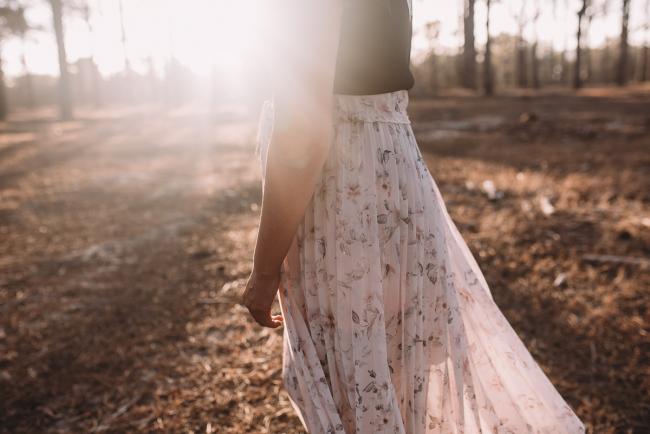 Family-Photographer-Perth-The-Pines-10-of-29 sun flare and woman's dress during Perth family photography session at The Pines Wanneroo