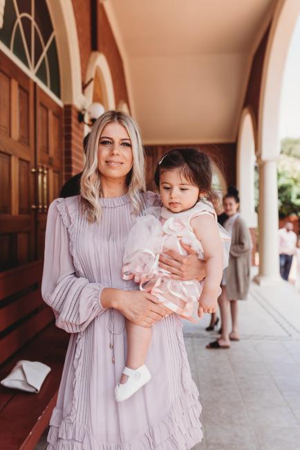 Perth-Events-Photographer-Christening-1-of-25 mother and daughter at baptism at Macedonian Orthodox Church with Perth events photographer