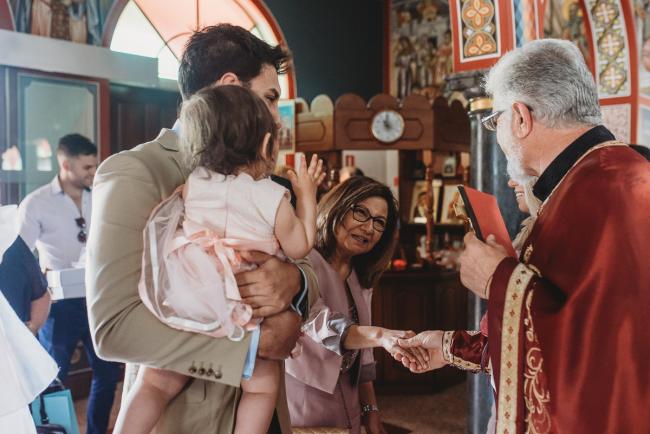 Perth-Events-Photographer-Christening-3-of-25 Priest shaking hands at baptism at Macedonian Orthodox Church with Perth events photographer