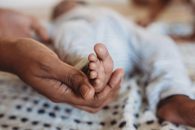 Newborn baby foot with Perth newborn photographer