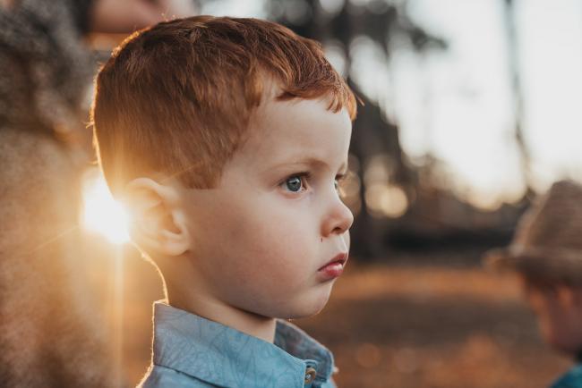 little boy during Perth family photography session at The Pines Perth with Alana Prosper Photography