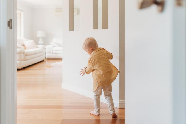 Perth-Newborn-Photographer-Alana-Prosper-Photography-4-of-31 little boy dancing in hallway with Perth lifestyle newborn photographer Alana Prosper Photography