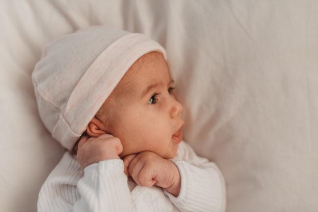 Newborn baby with Perth newborn lifestyle photographer