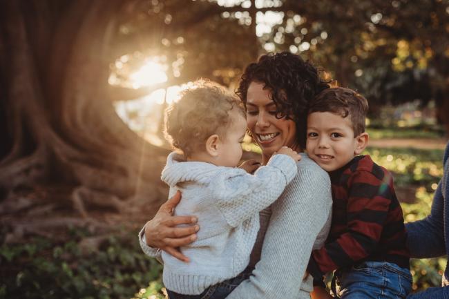 mother and two sons with Perth family photographer Alana Prosper Photography at Hyde Park
