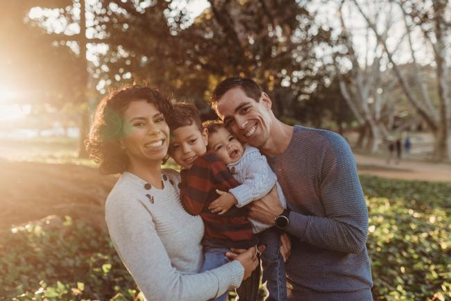 parents and boys with Perth family photographer Alana Prosper Photography at Hyde Park