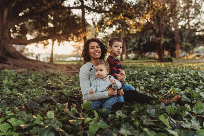 mother and boys with Perth family photographer Alana Prosper Photography at Hyde Park