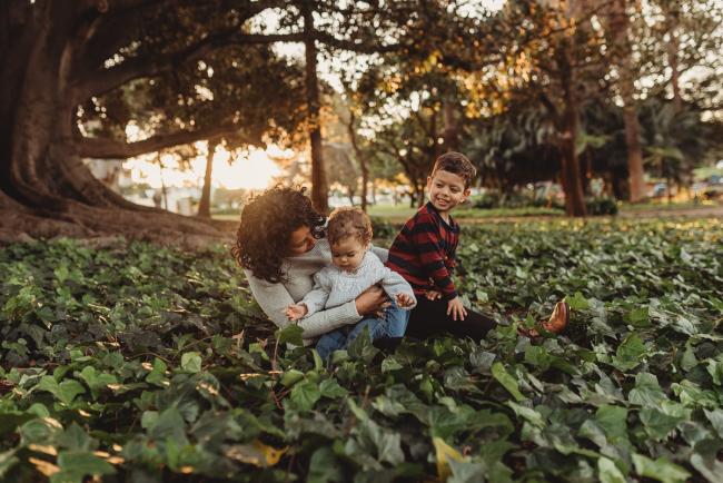 mother and boys with Perth family photographer Alana Prosper Photography at Hyde Park